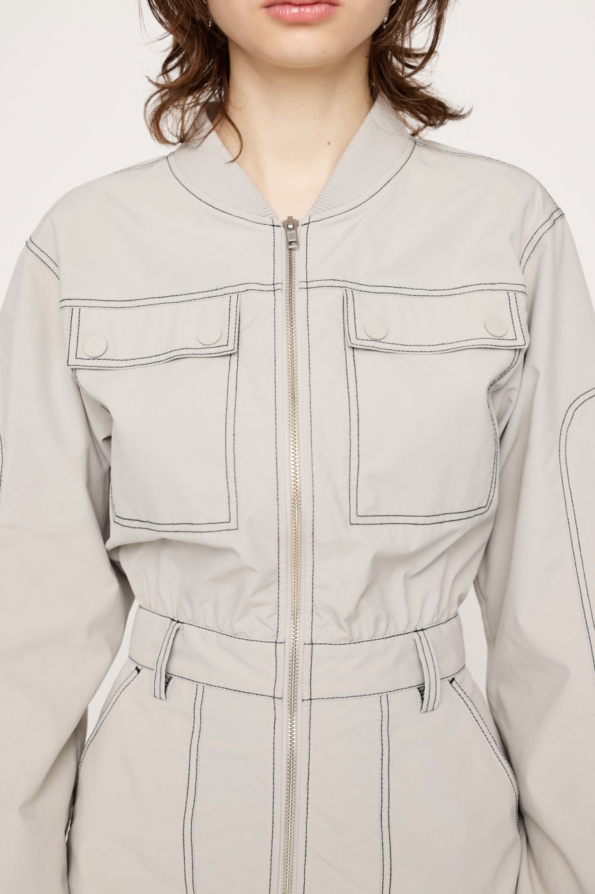 SLY | FRONT ZIP STITCH ショートワンピース (ワンピース(ミニ