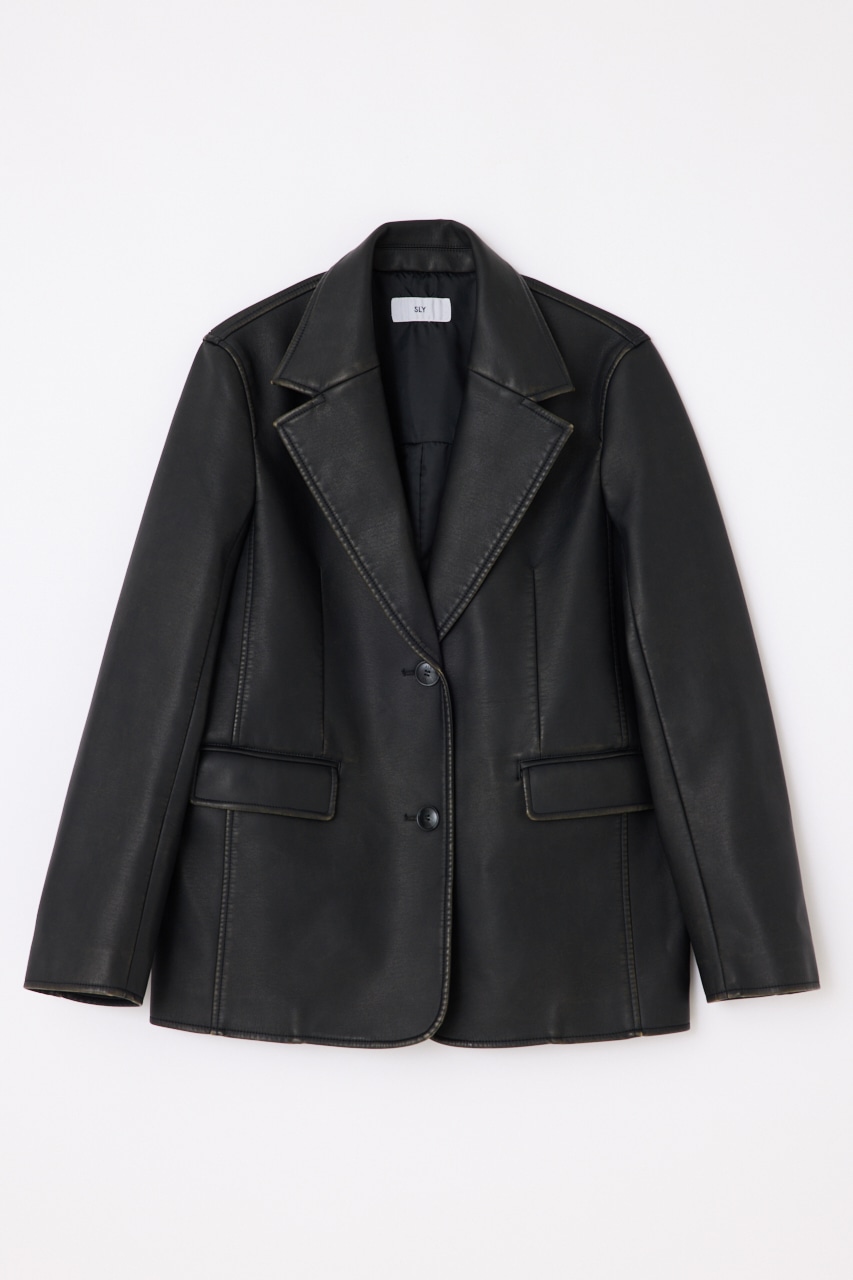 SLY | VINTAGE F／LEATHER TAILORED ジャケット (ジャケット ) |SHEL