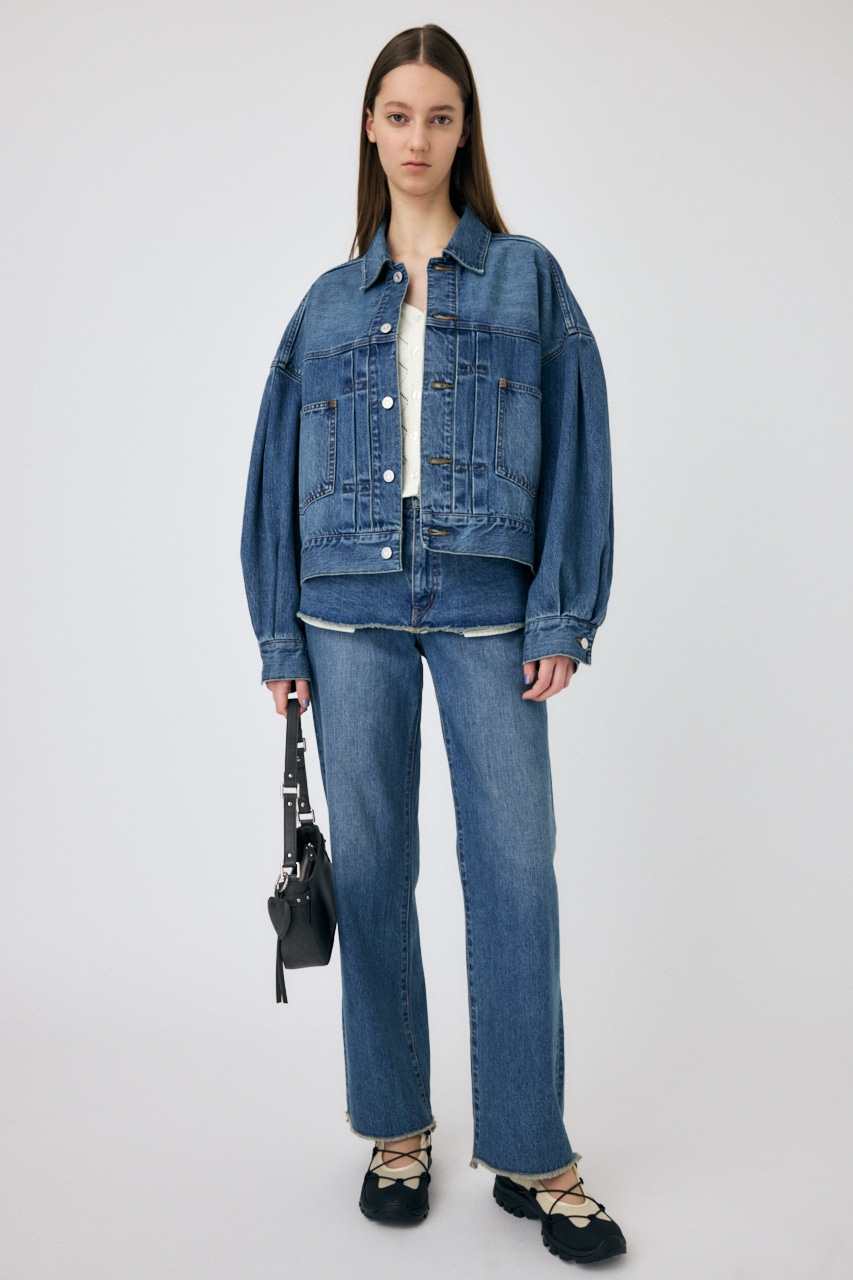 MOUSSY | TUCK SLEEVE デニムジャケット (デニムジャケット ) |SHEL
