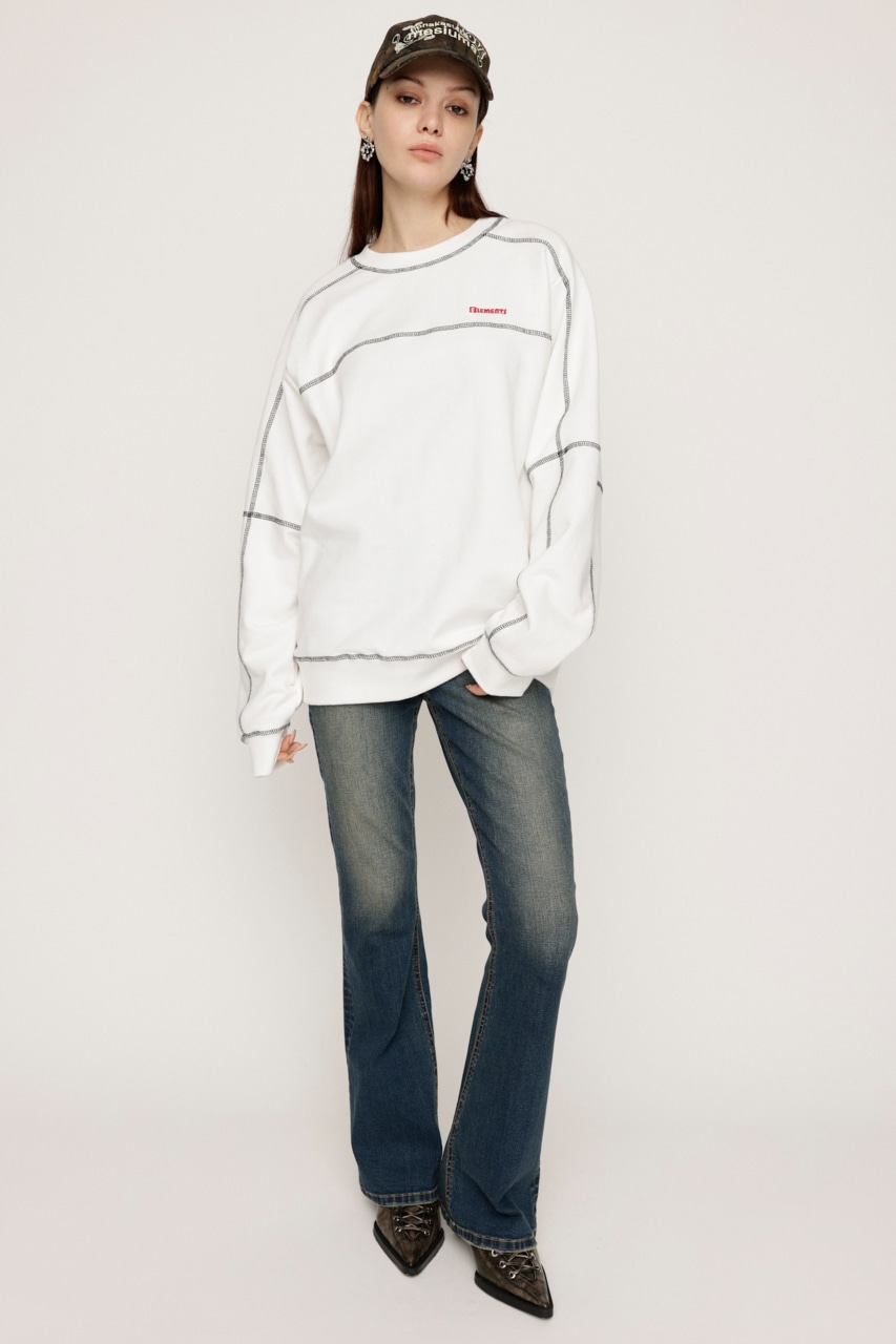 SLY | BI COLOR STITCH SW トップス (Tシャツ・カットソー(長袖