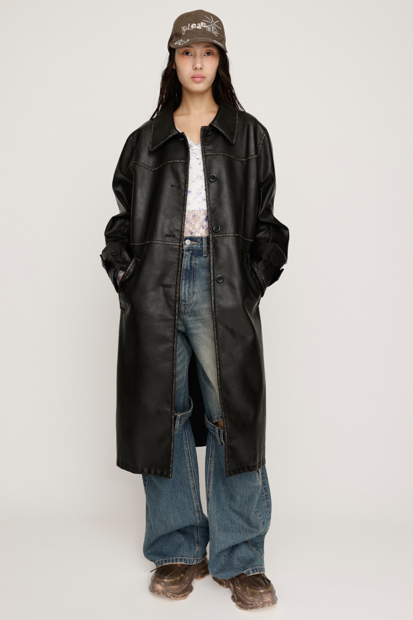 SLY | LONG F／LEATHER ジャケット (コート ) |SHEL'TTER WEBSTORE