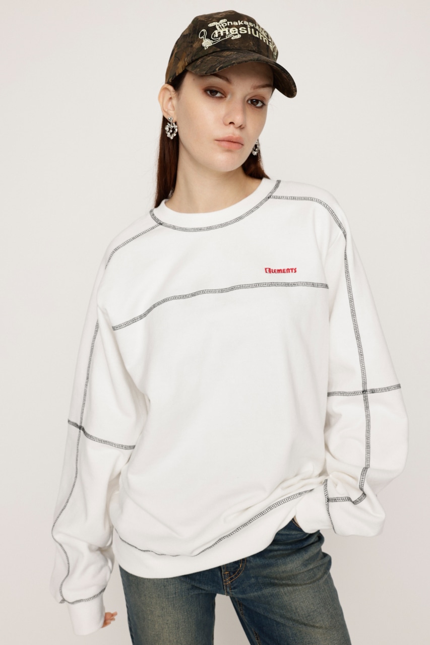 SLY | BI COLOR STITCH SW トップス (Tシャツ・カットソー(長袖