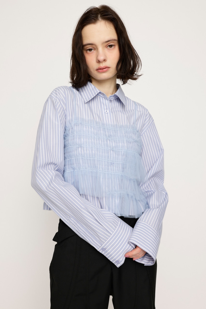 SLY | GATHER TULLE LACE SH 2P (シャツ・ブラウス ) |SHEL'TTER WEBSTORE