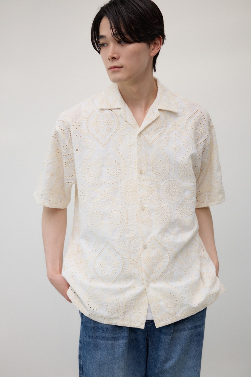 AZUL BY MOUSSY | レース刺繍開襟シャツ (シャツ・ブラウス ) |SHEL