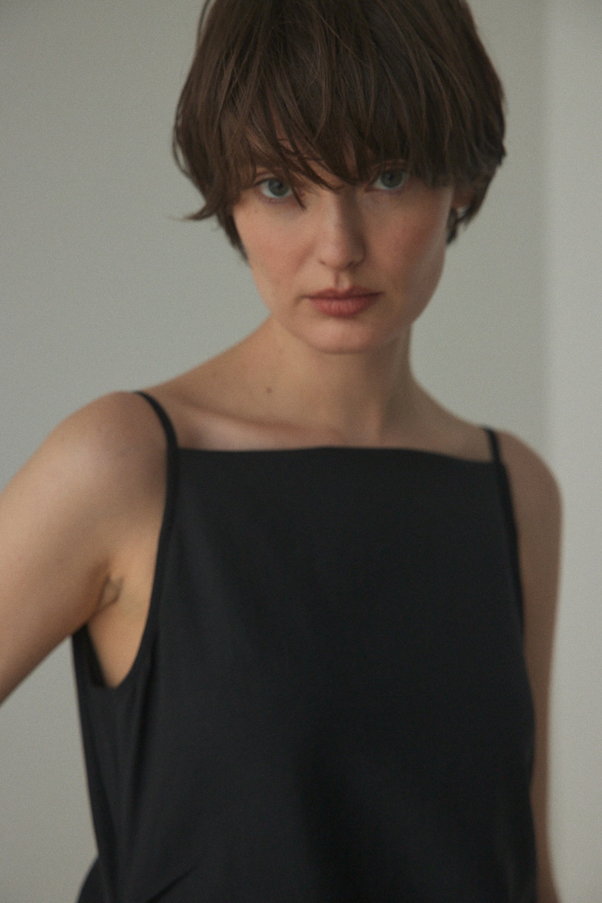 BLACK BY MOUSSY | side gather long dress (ワンピース(ミニ