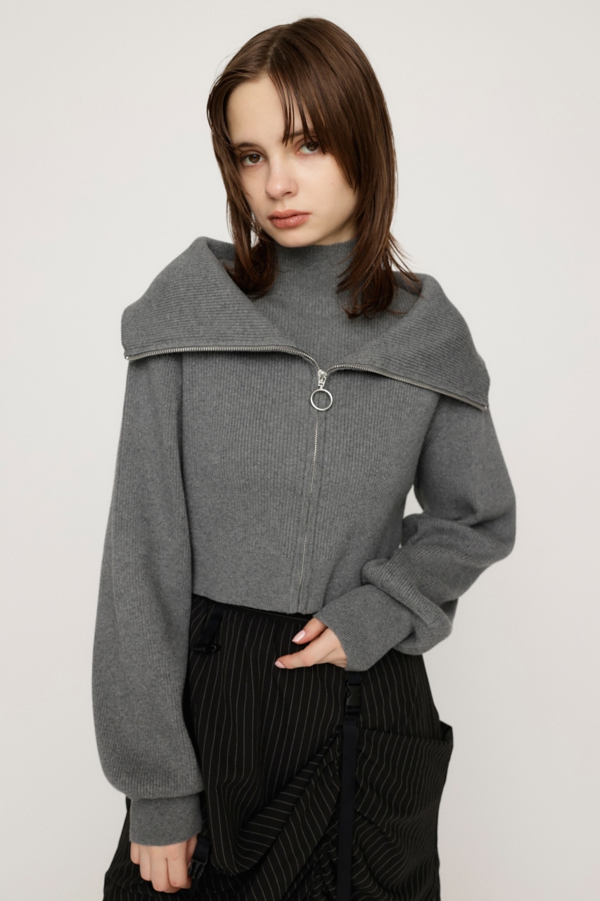 SLY | COLLAR ZIP CROP 2P トップス (ニット ) |SHEL'TTER WEBSTORE