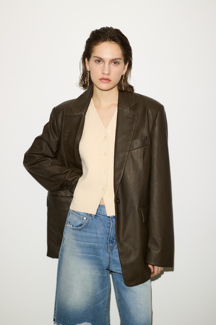 THROW by SLY | 【THROW】F／LEATHER BOXY ジャケット (ジャケット