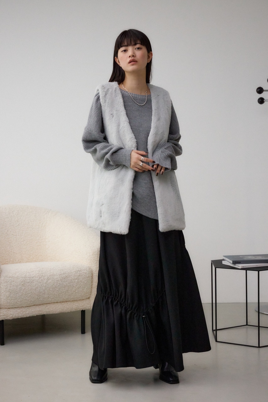 AZUL BY MOUSSY | フラッフィーフェイクファーベスト (ベスト ) |SHEL