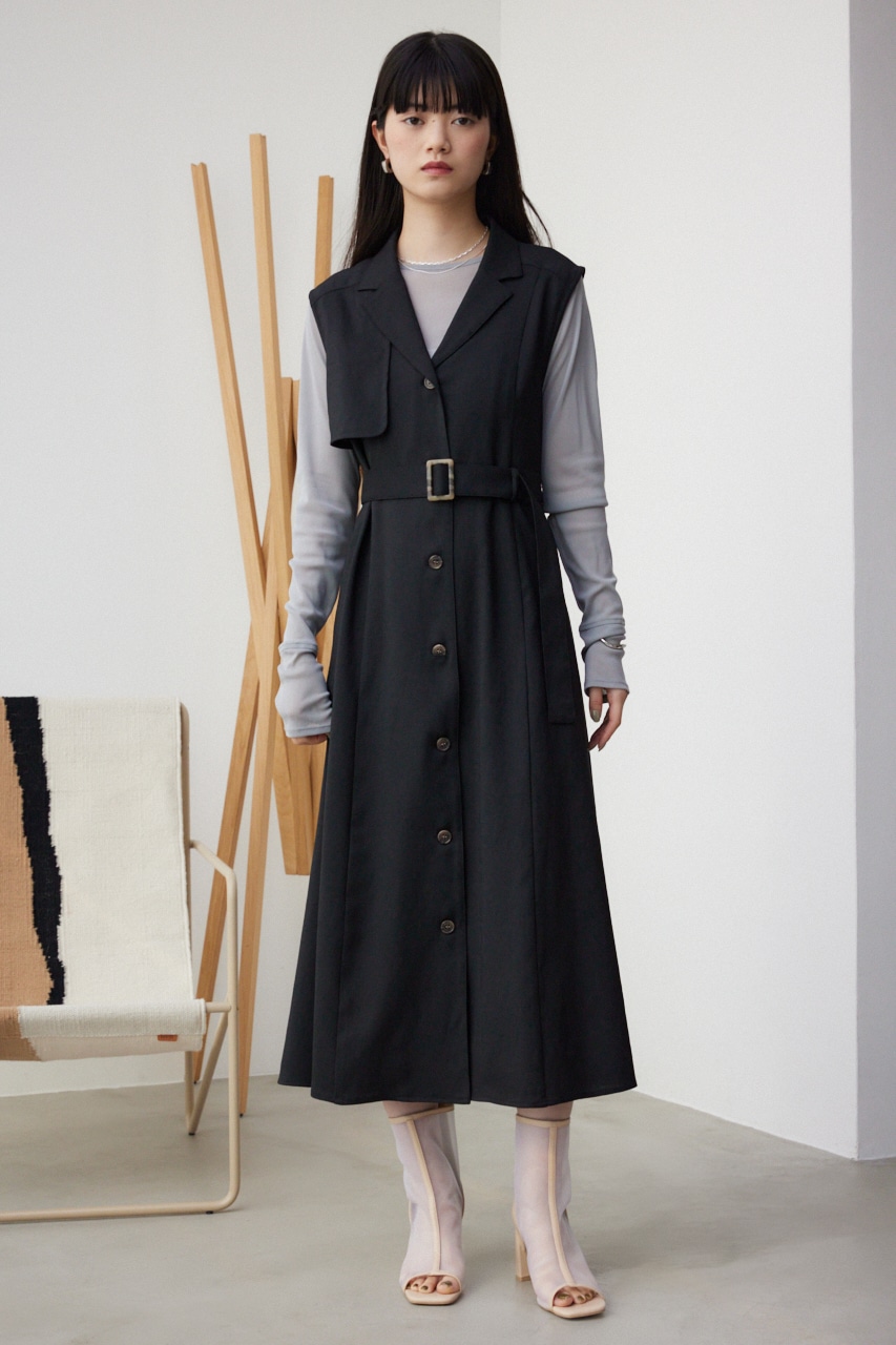 AZUL BY MOUSSY | リネンライクジレワンピース (ワンピース(ロング