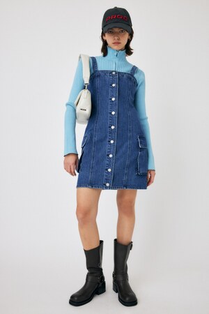 MOUSSY | DENIM CARGO MINI ドレス (ワンピース(ミニ・ミディアム