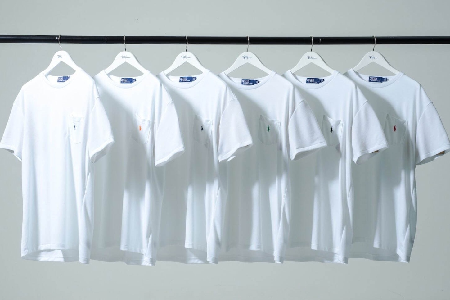 ロンハーマン別注ポロ ラルフ ローレンのTシャツ、ホワイトボディに全6