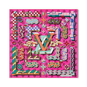ルイ・ヴィトン新作シルクスカーフ、LV シグネチャーの“迷路風