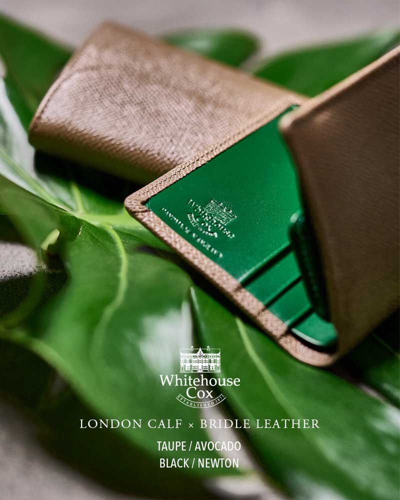 LONDON CALF × BRIDLE LEATHER - Taupe / Avocado, Black / Newton