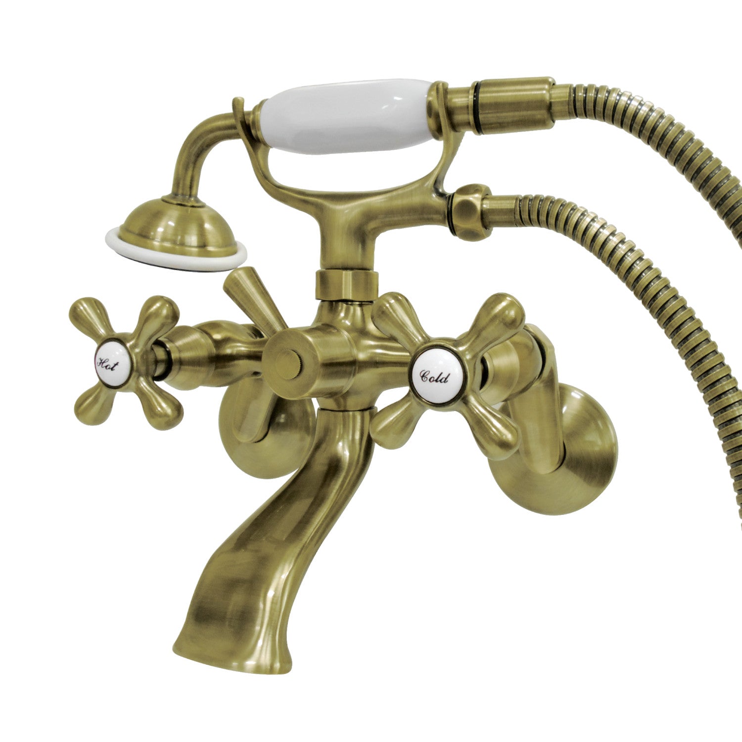 Kingston Heirloom KS266AB - Kingston Two-Handle 2-Hole Wall Mount Claw