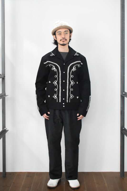 NEW] Rockmount Ranch Wear Western Bolero Jacket [BLACK/ROPE DESIGN]