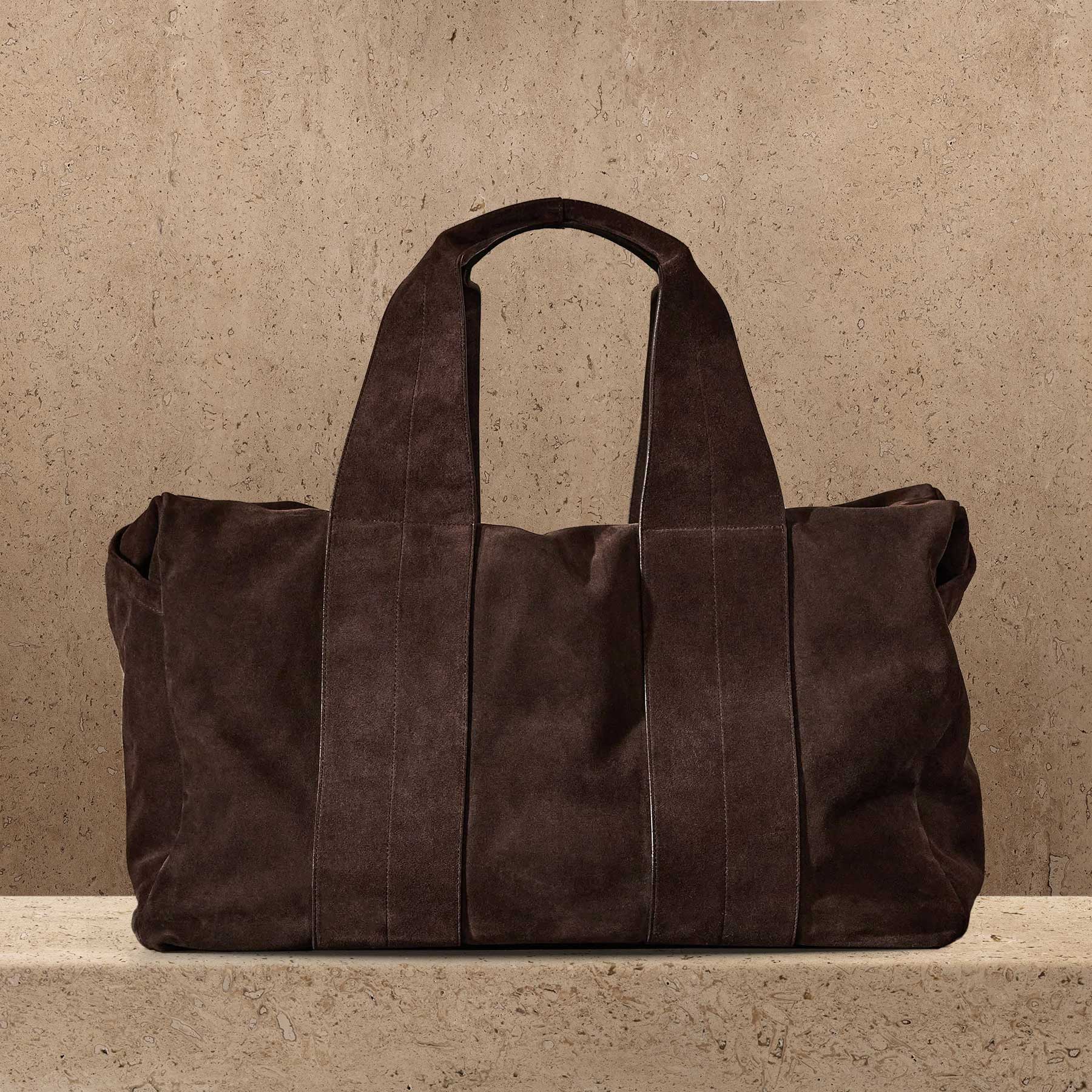 Suede Montecito Weekend Bag - Cafe | James Perse Los Angeles