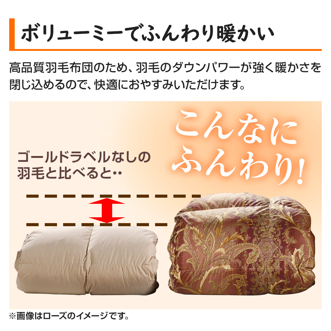 モリリン 布団・快眠グッズ ハンガリー産ダウン90%羽毛布団 ダブル
