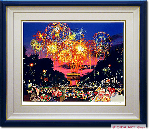 ヒロヤマガタ シャンゼリゼの花火 | 絵画など美術品の販売と買取