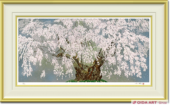 中島千波 坪井の枝垂桜（3） | 絵画など美術品の販売と買取 | 東京