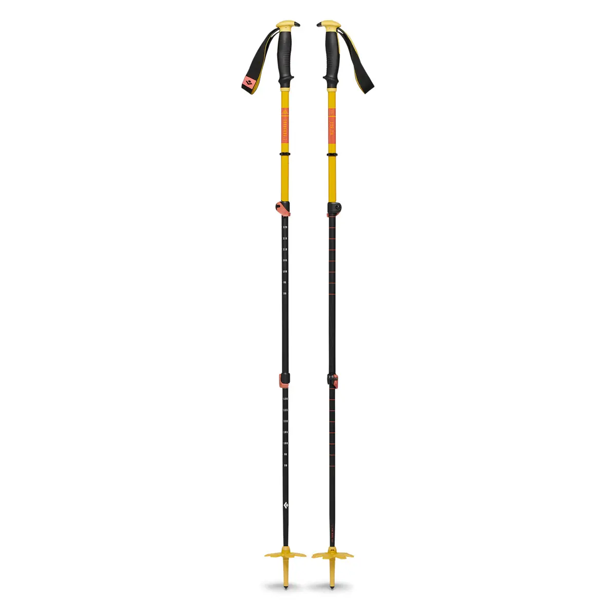 トラバース3スキーポール(125cm サルファーグリーン): ブラック