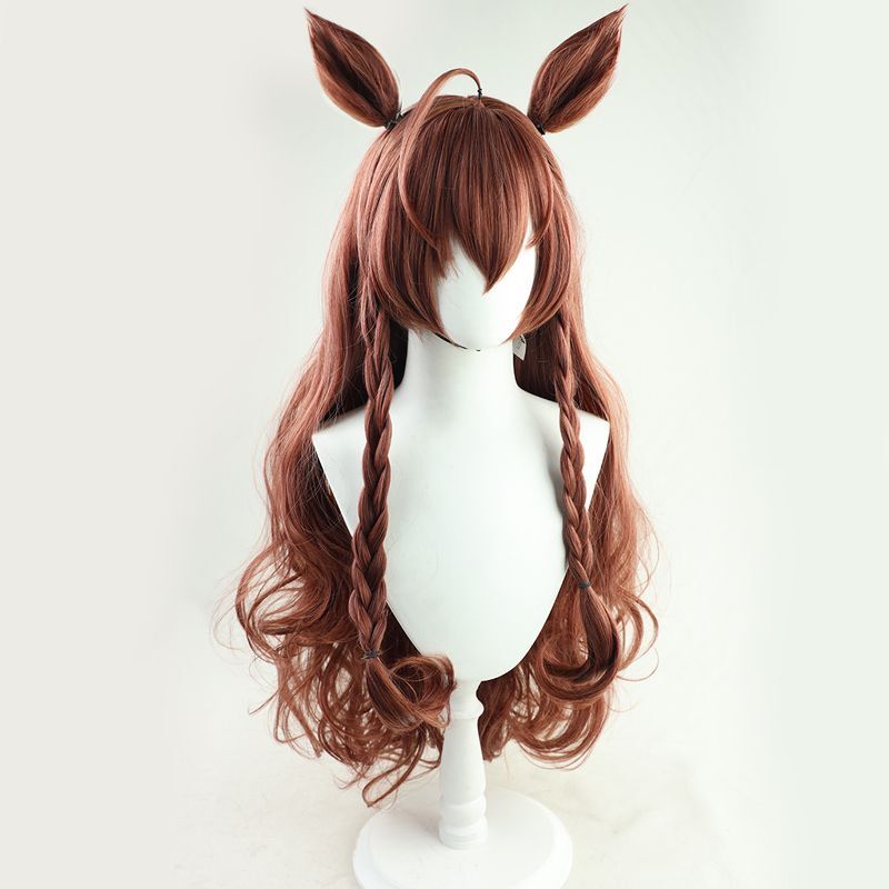 ウマ娘 プリティーダービー メジロブライト コスプレウィッグ 耳付き