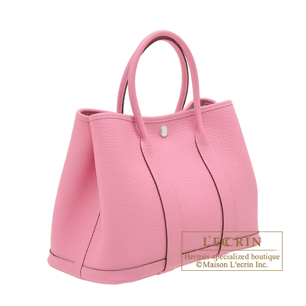 エルメス ガーデンパーティ30/TPM ピンク カントリー シルバー金具