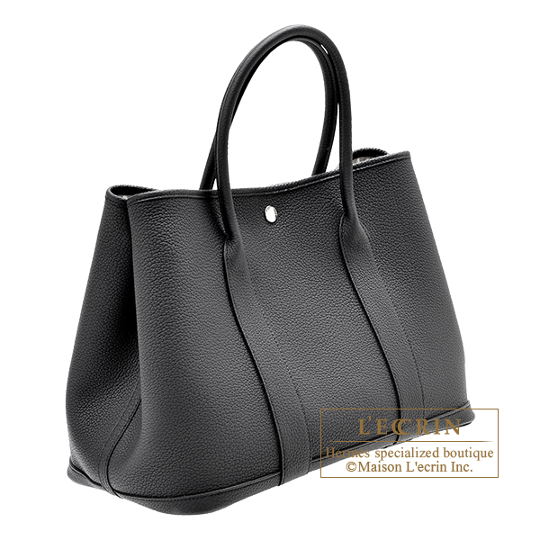 エルメス ガーデンパーティ36/PM ブラック ネゴンダ シルバー金具