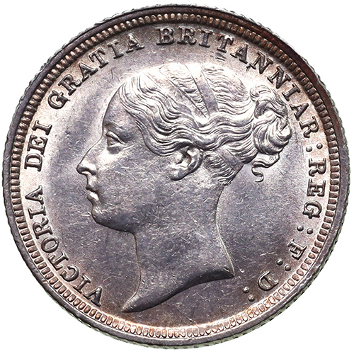 イギリス1887年銘 6ペンス銀貨 ヴィクトリア ビクトリア Victoria