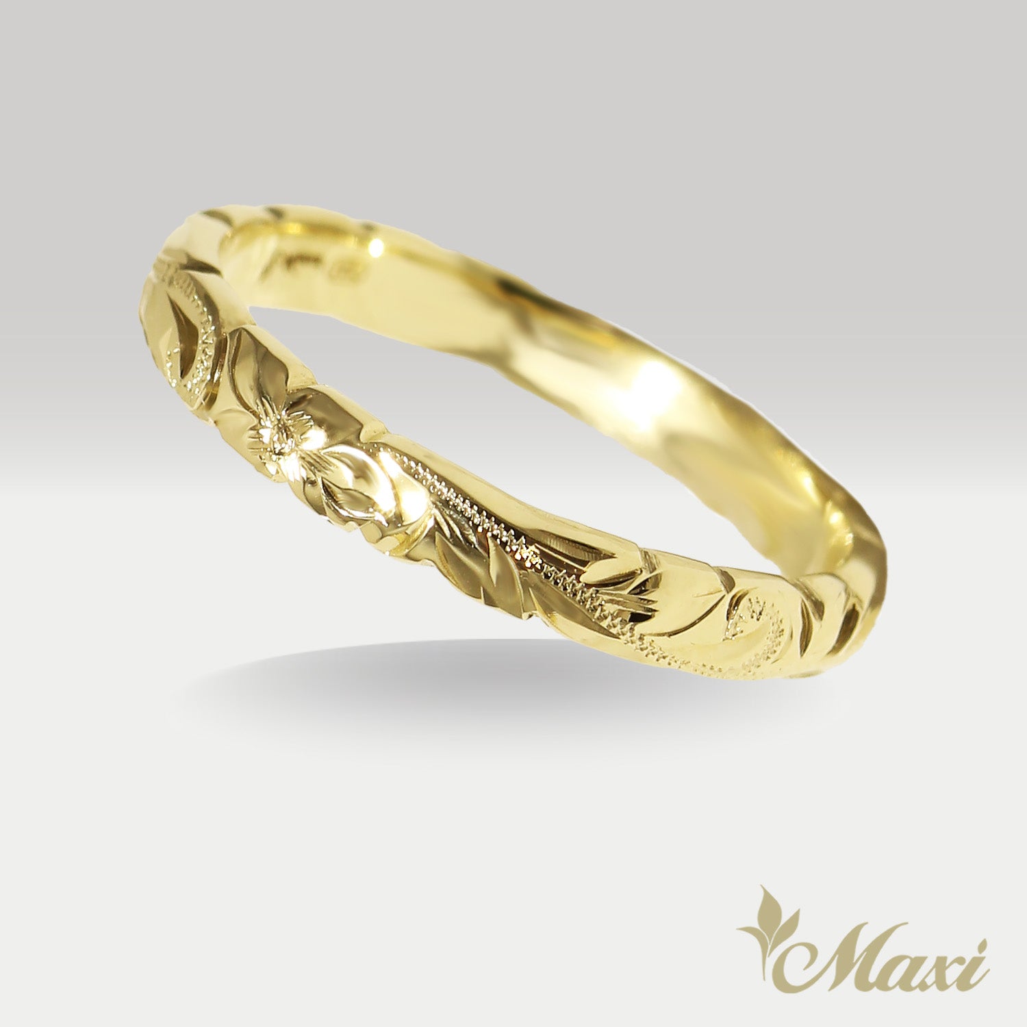 プ*す様 Maxi 14K ハワイアンジュエリー ゴールド リング 9号 Gold
