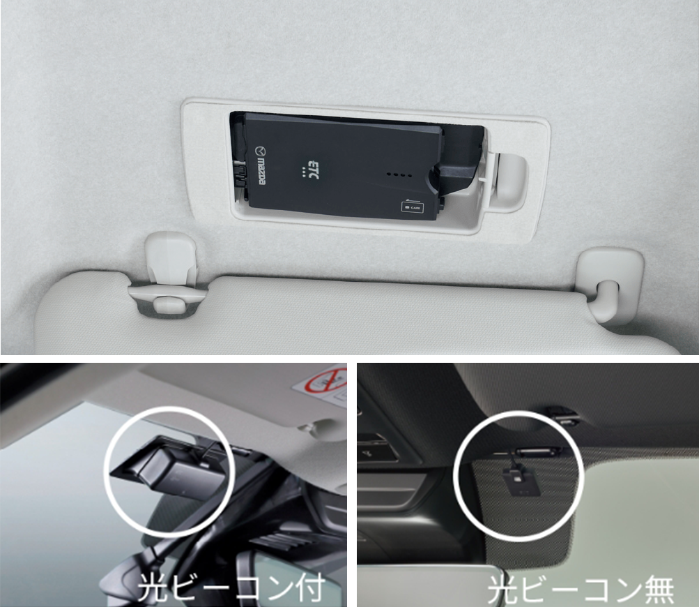 Mazda CX-5(2020)用ETC2.0 ディーラーオプション光ビーコン付