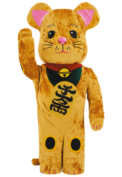 MEDICOM TOY - BE@RBRICK 招き猫 金 着ぐるみ版 1000％