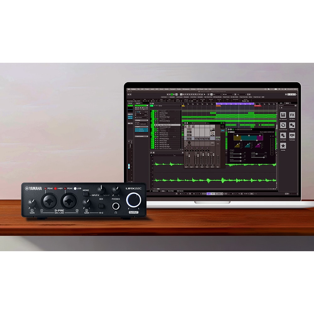 YAMAHA オーディオ MIDI インターフェイス URX22C / 2コンボ入力 USB-C