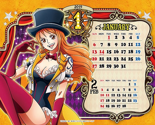 卓上 ONE PIECE SEXY CALENDAR -SHOW- [2019年カレンダー] アニメ