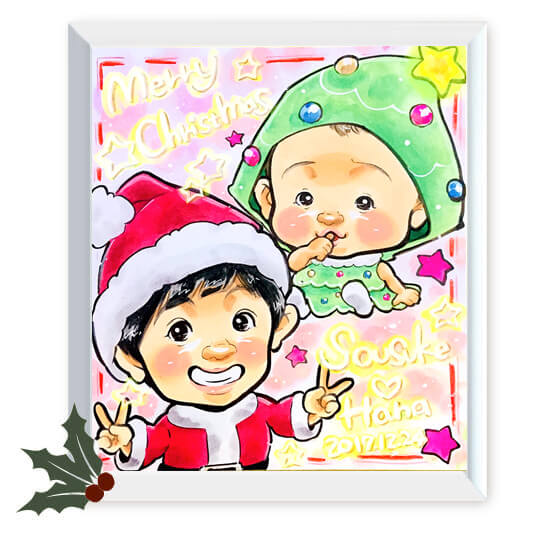 プレゼントにお勧め！クリスマス似顔絵特集 - オレンジスマイル
