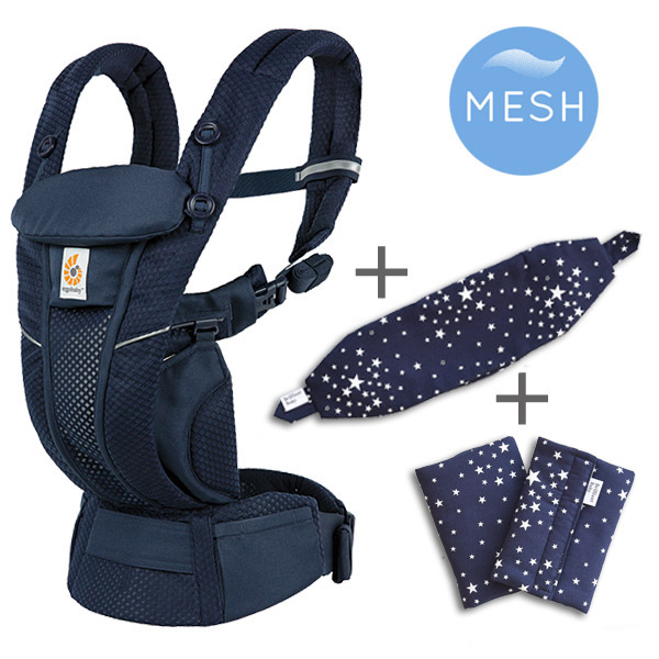 ErgoBabyCarrier オムニ ブリーズ ミッドナイトブルー 専用カバー付き3