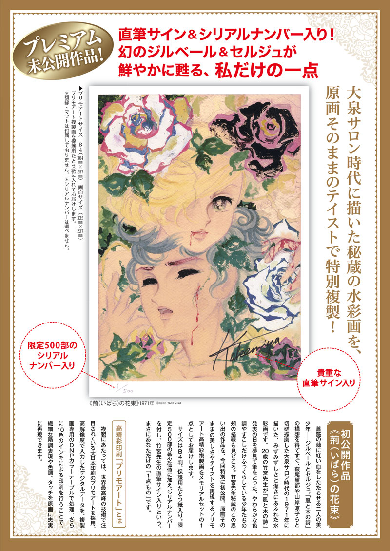 竹宮惠子画業50周年「風と木の詩」メモリアルセット｜竹宮世界の色調