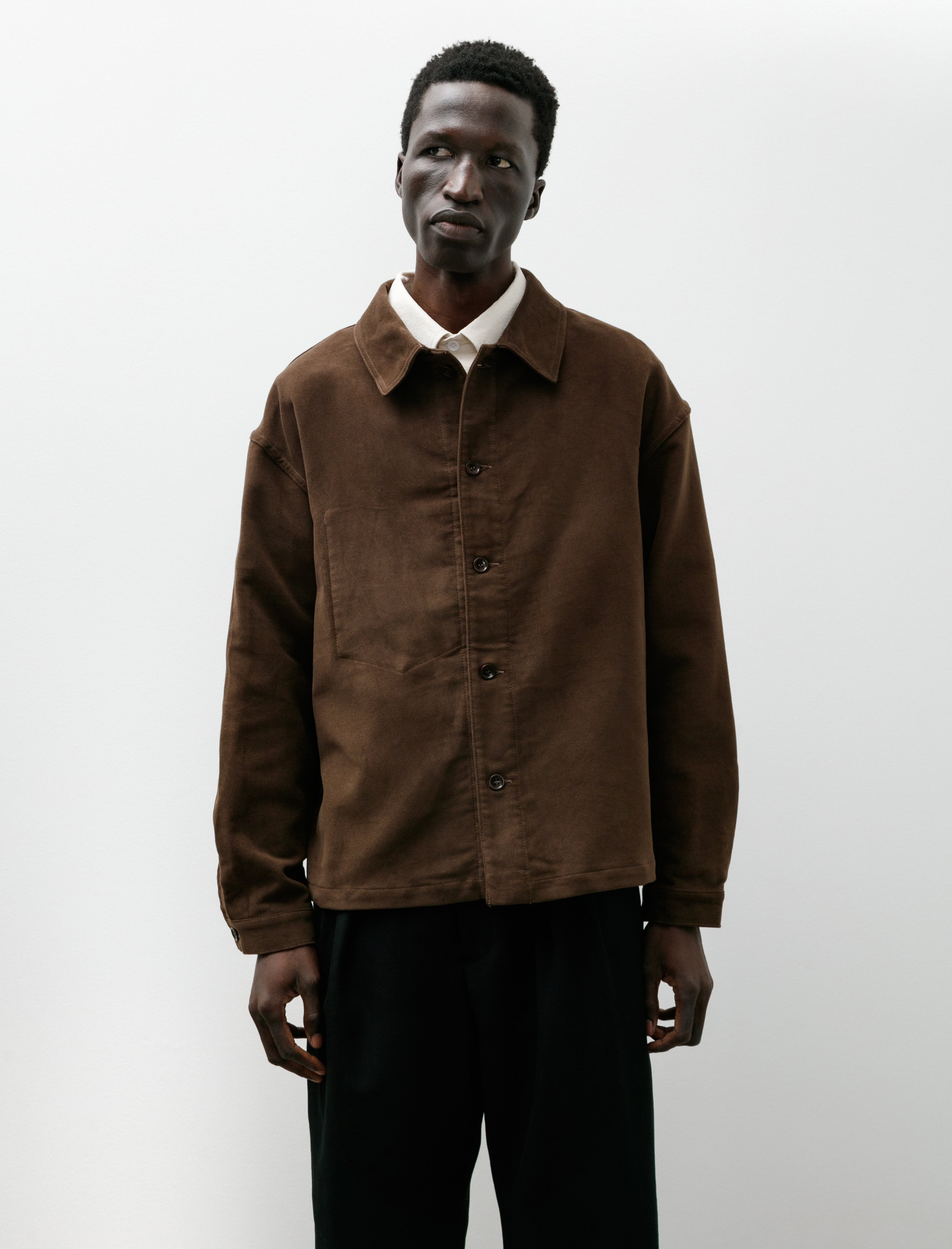 James Coward Signal Shirt Cotton Moleskin Dark Brown – Neighbour