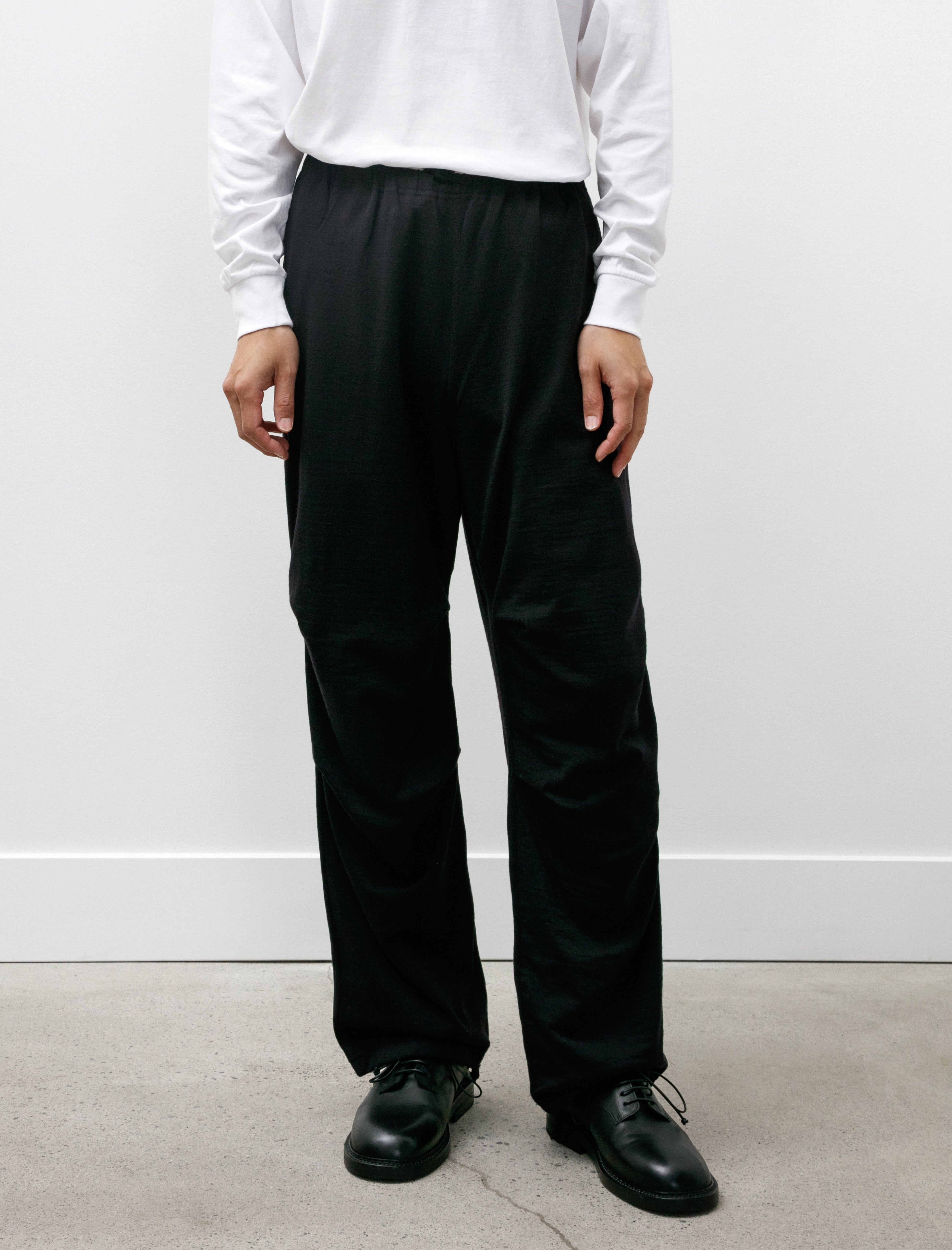Comoli Wool Knit Knee-Tucked Pants Navy – Neighbour