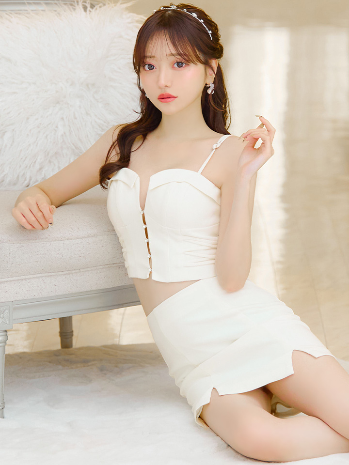 XSサイズあり【Glossy/グロッシー】サイド編み上げ/ バストカット