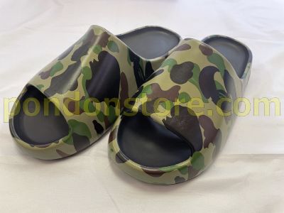 A BATHING APE : 1ST CAMO SLIDE SANDALS green [Pondon Store]