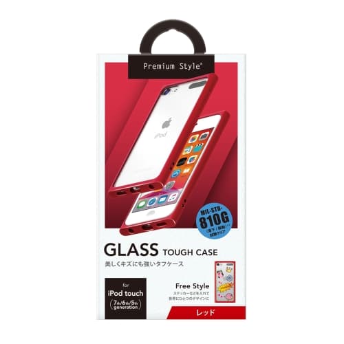 iPod touch (第7世代)用 ガラスタフケース [レッド]｜株式会社PGA