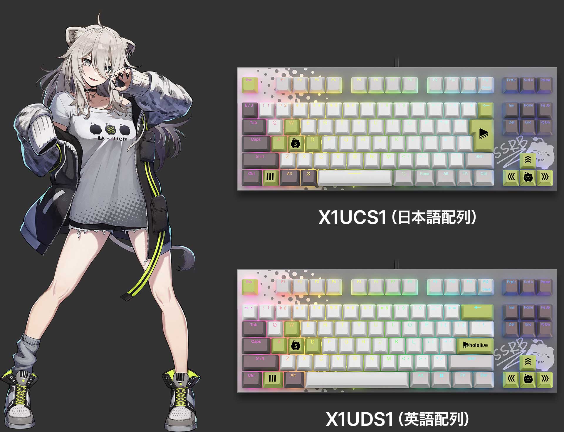 製品 : REALFORCE × hololive GX1 Keyboard | REALFORCE | 日本製