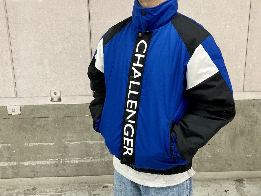 Challenger ナイロンジャケット 青 早い物勝ち Challenger ナイロン