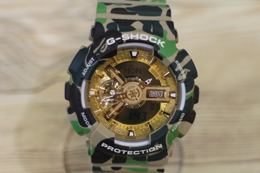 A BATHING APE×G-SHOCK/アベイシングエイプ×ジーショック】よりリスト