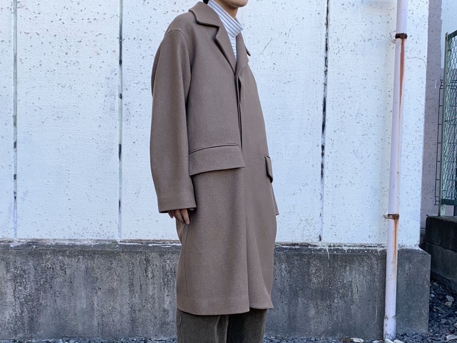 AURALEE/オーラリーよりウールシルクメルトンステンカラーコートの入荷