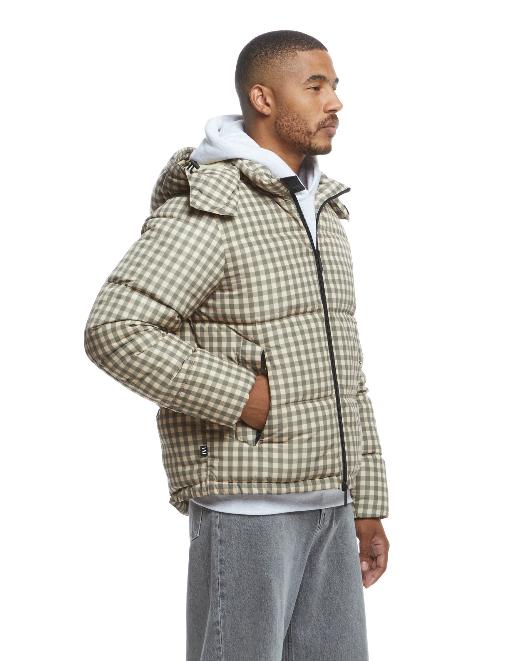Hooded Puffer - Canteen Check