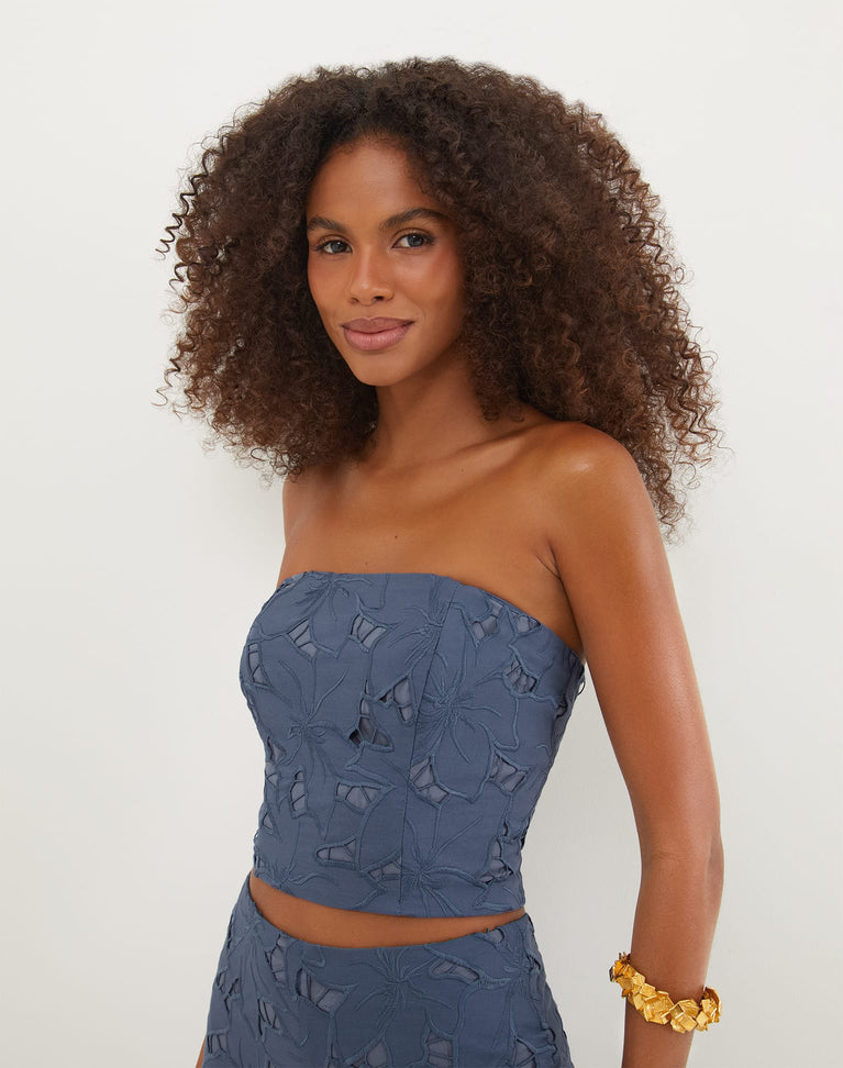 Mei Cropped Top (Final Sale) - Bayside