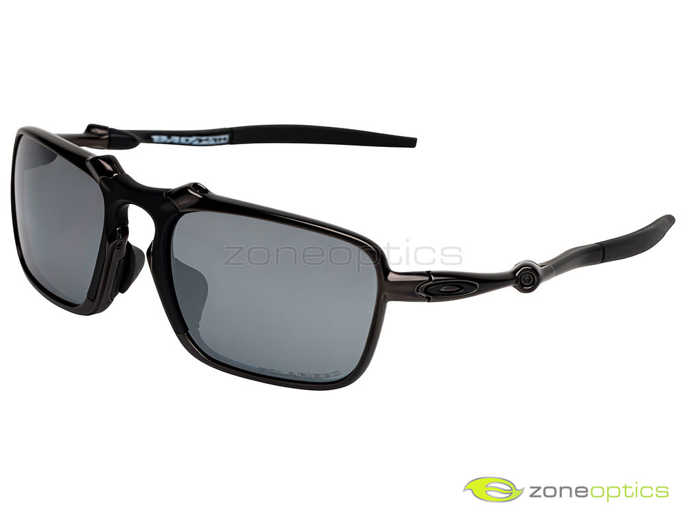 Oakley Badman Polarized Sunglasses OO6035-01 X Metal Carbon/Black