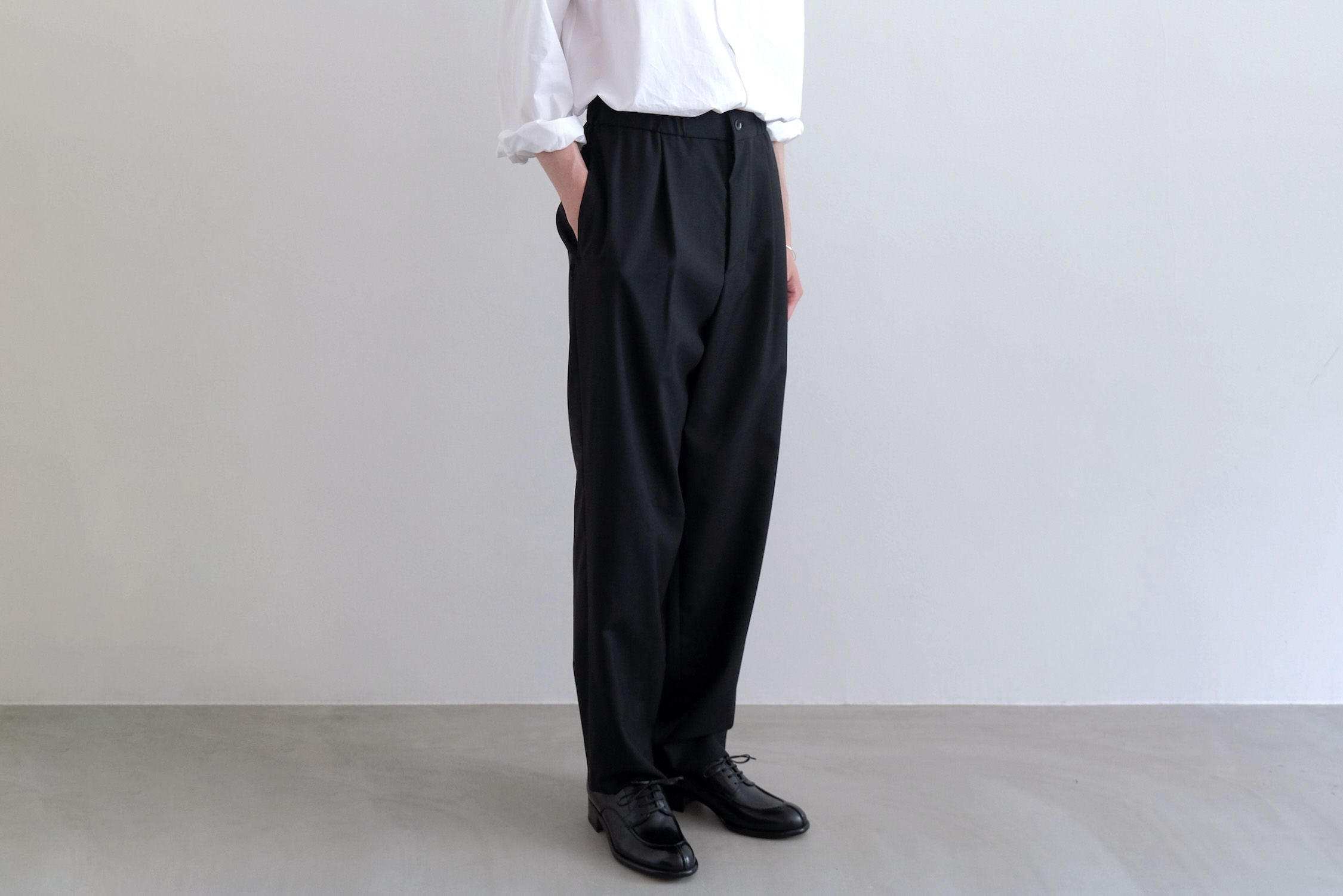 WOOL TROPICAL TAPERED EASY PANTS - WUNDER