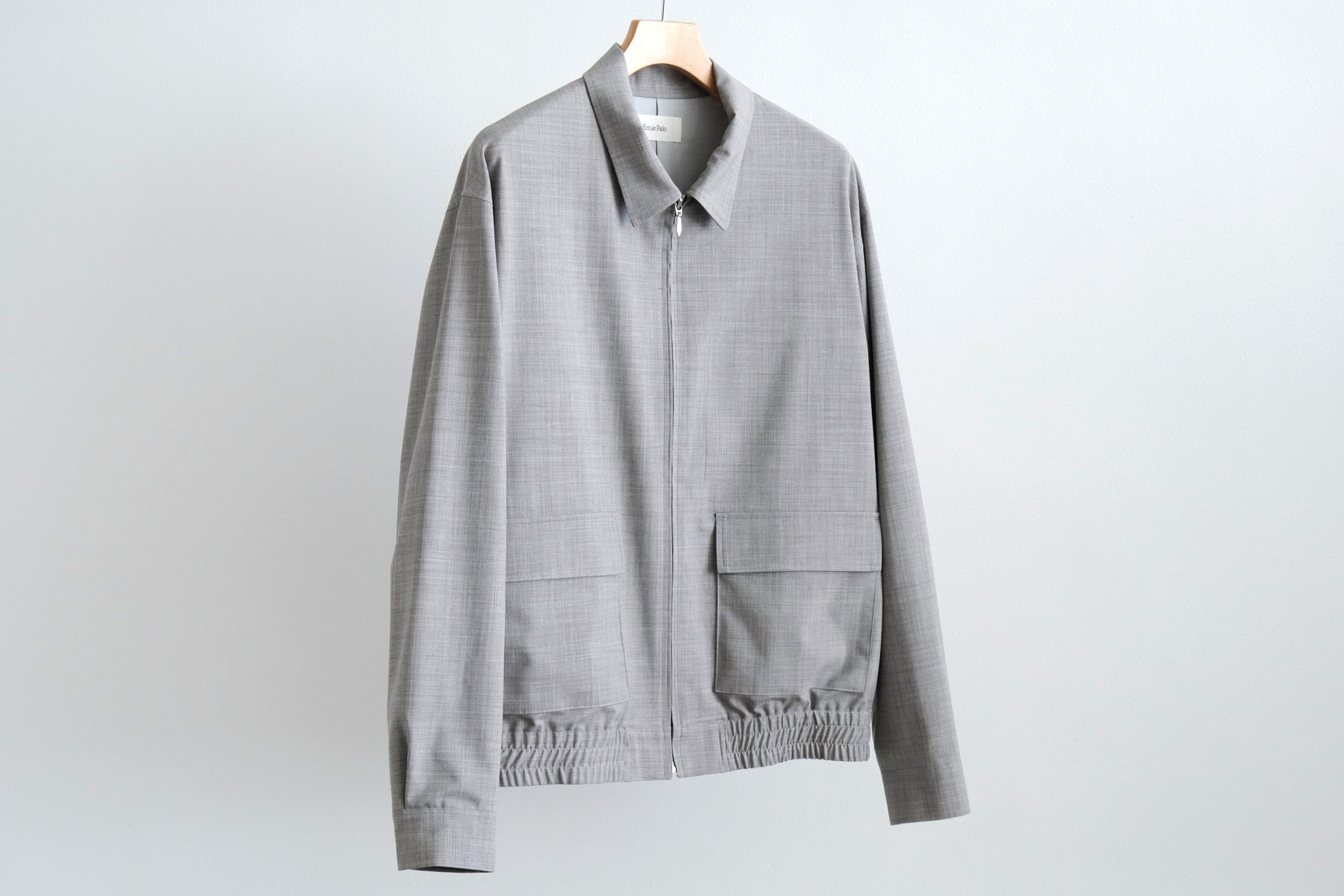 STRETCH WOOL ZIP BLOUSON - WUNDER